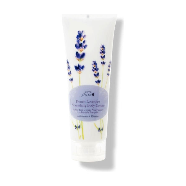 100% PURE French Lavender Nourishing Body Cream - 240ml - Glam Global UK100% PURE