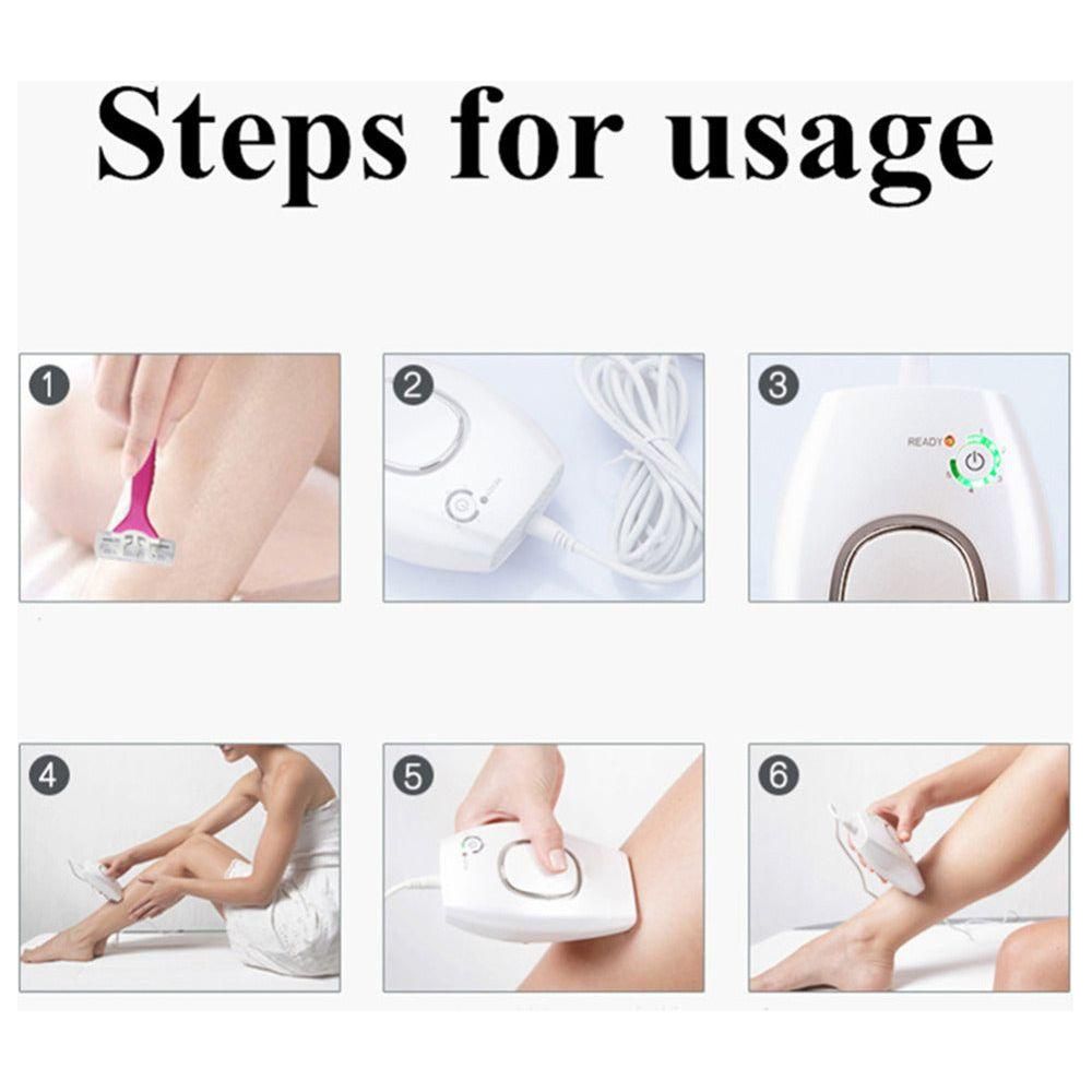 100000 - 300000 Flash Permanent IPL Epilator Laser Hair Removal Machine - Glam Global UK