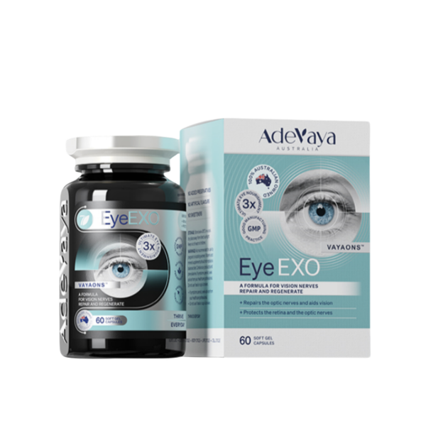 ADEVAYA VAYAONS™ EYE EXO – 60 Capsules | Cellular-Level Eye Health & Vision Protection