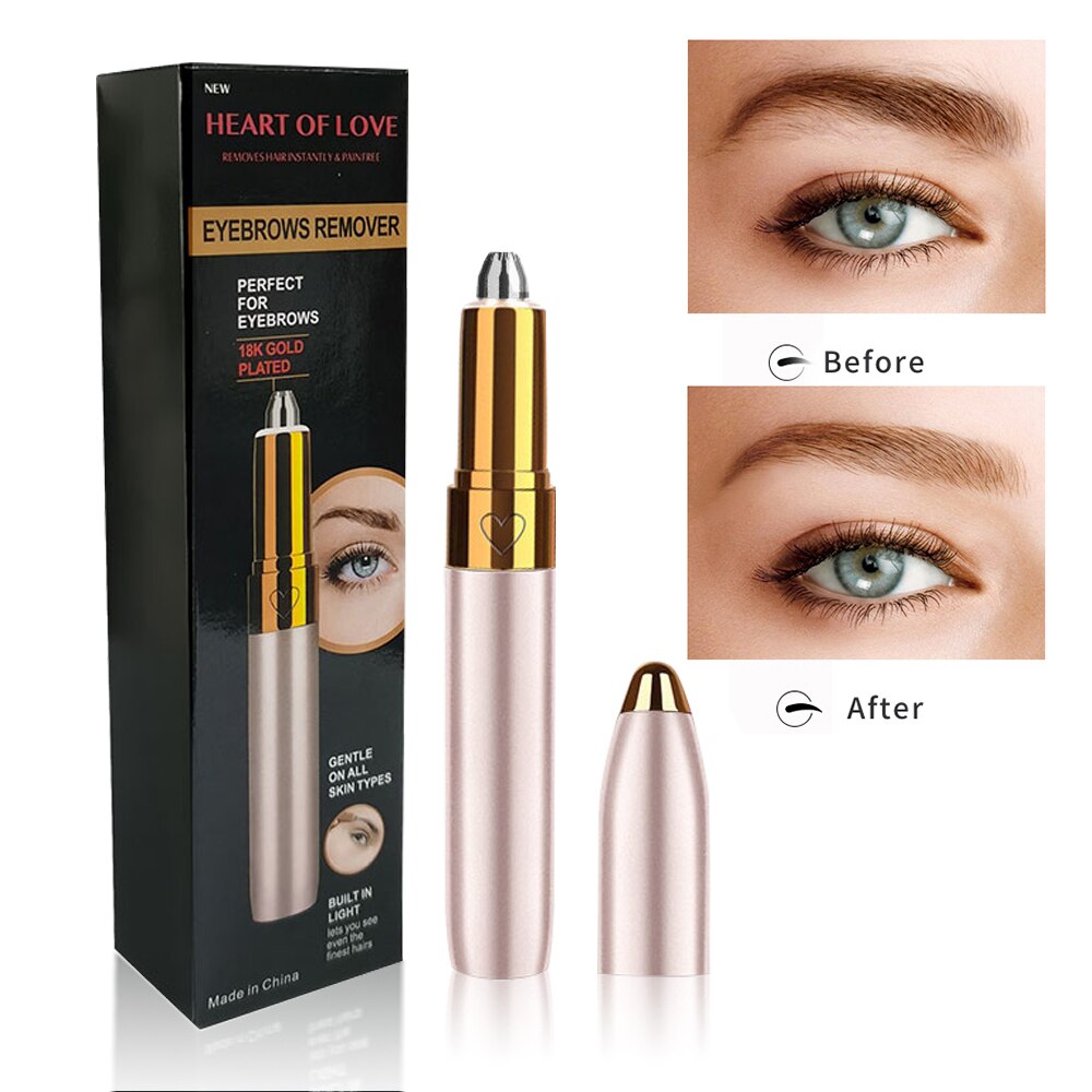 Lipstick Eyebrow Trimmer Pen – Painless Precise Shape