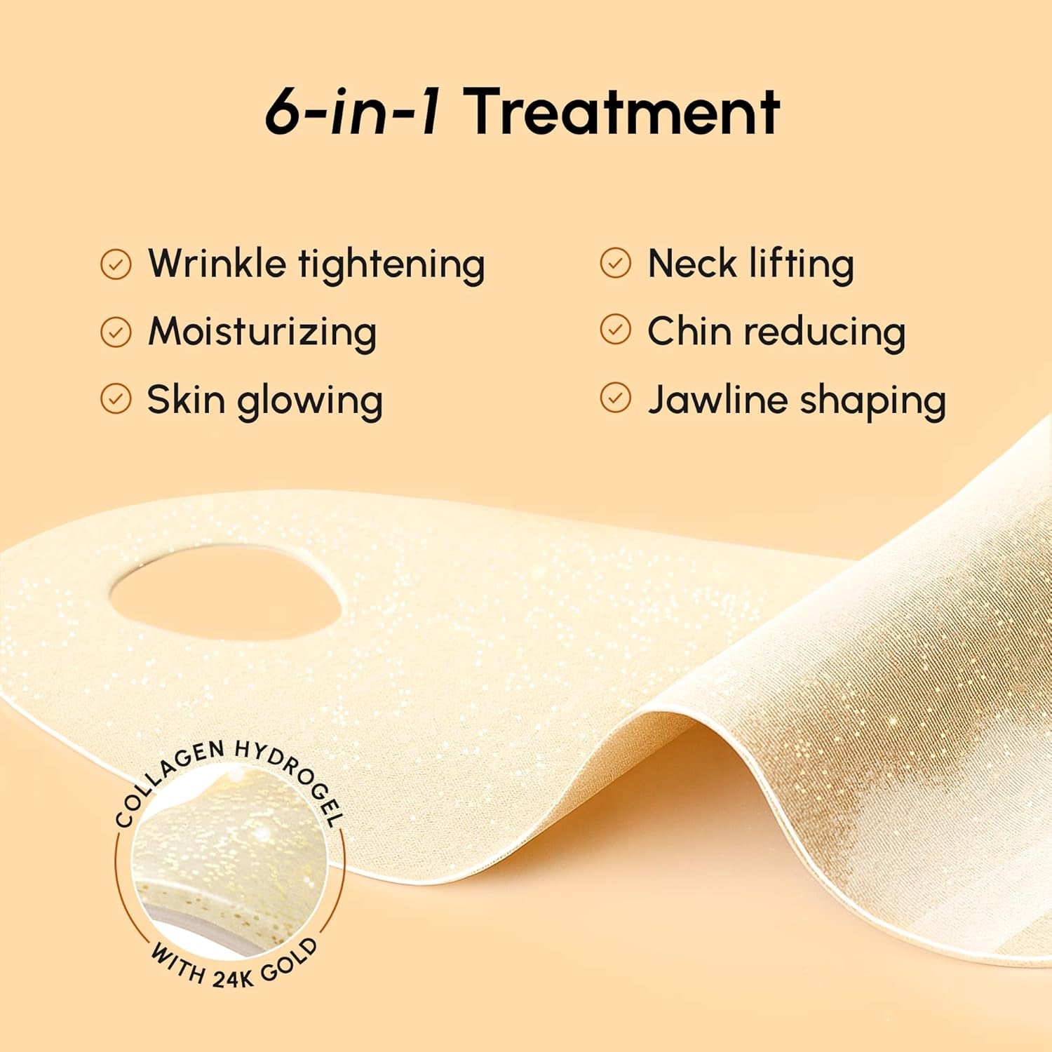 MAREE Chin Lifting Mask with 24K Gold & Collagen - 5 Masks