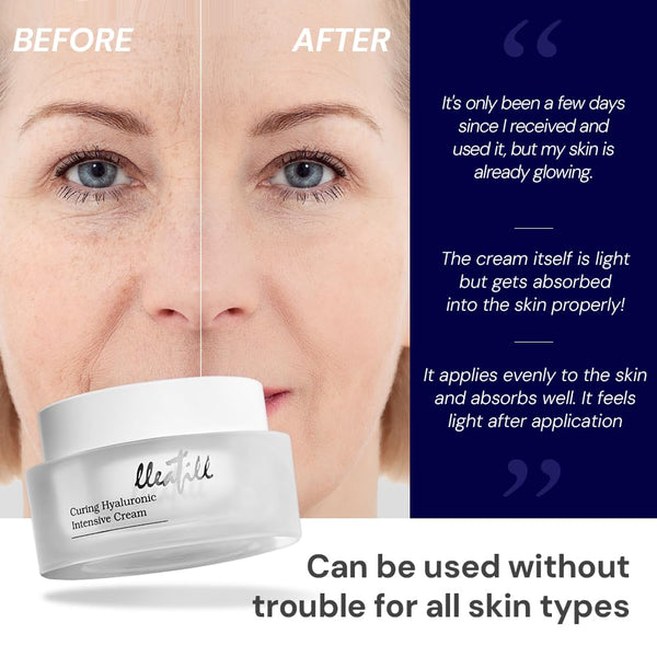lleafill Curing Hyaluronic Intensive Cream – 50ml | Deep Hydration & Firming Anti-Aging Moisturizer