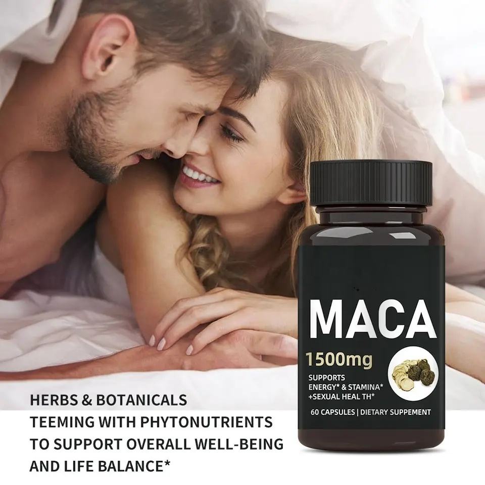 Maca Root Capsules – Natural Herbal Supplement for Energy, Stamina & Vitality (Maca Extract 1000mg)