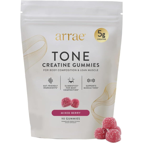 Tone Gummies – Creatine Monohydrate 5G for Women – Support Lean Muscle, Strength & Recovery – Hormone-Friendly Muscle Toning Supplement – Mixed Berry Flavor – 90 Count
