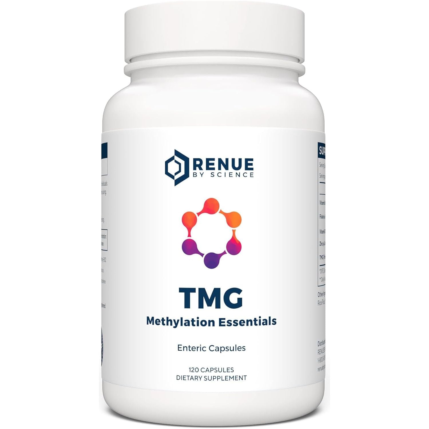 Renue By Science TMG Methylation Essentials – 120 Capsules | Cellular Health & DNA Protection Formula