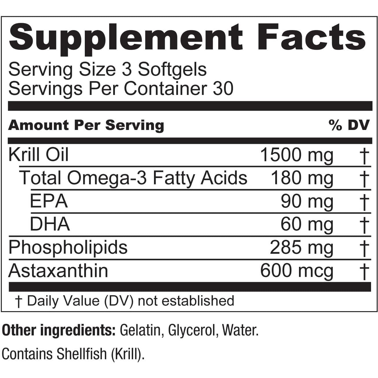 Live Conscious KRILLWELL – 90 Softgels | Omega-3 Krill Oil with EPA, DHA & Astaxanthin for Brain, Joint & Heart Health