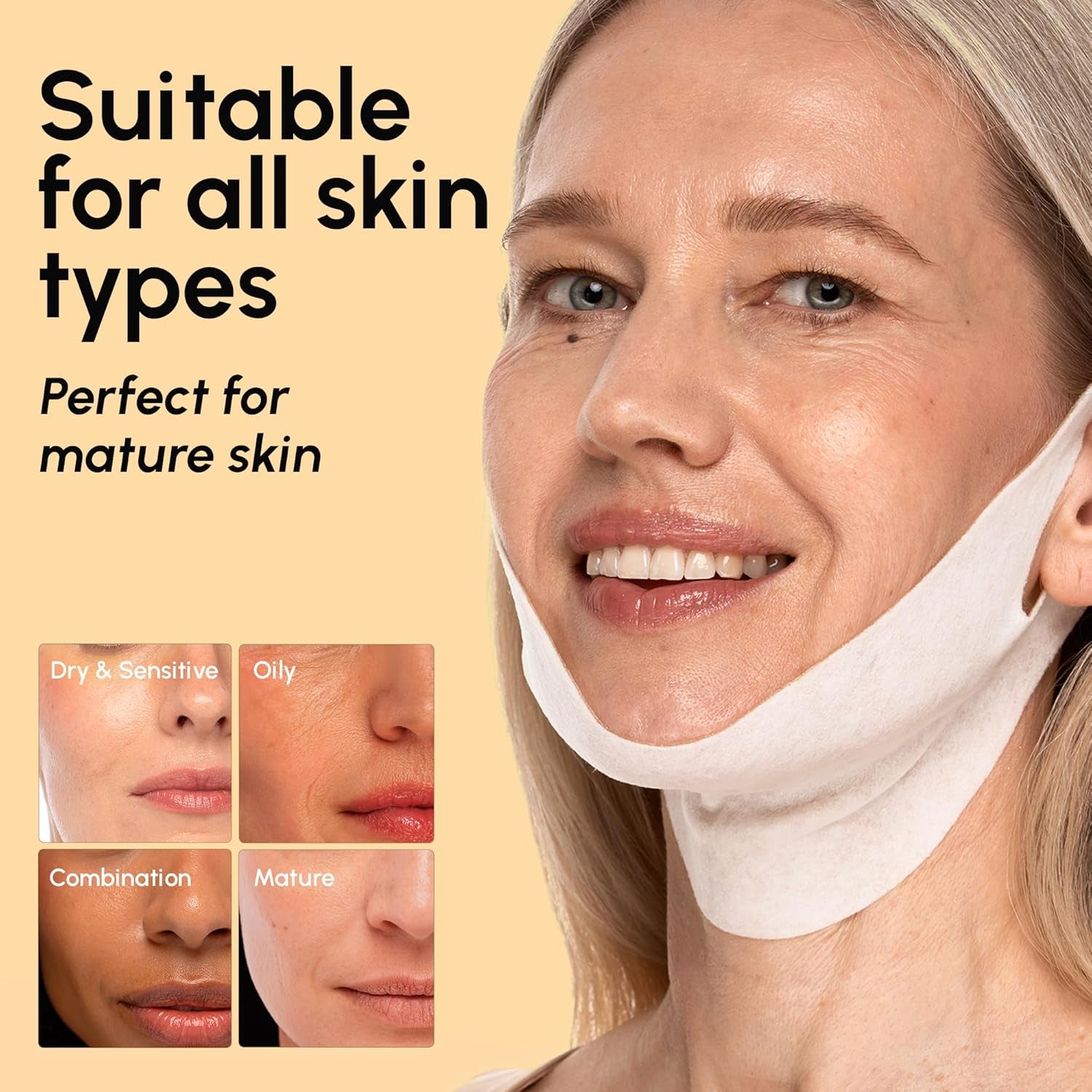 MAREE Chin Lifting Mask with 24K Gold & Collagen - 5 Masks