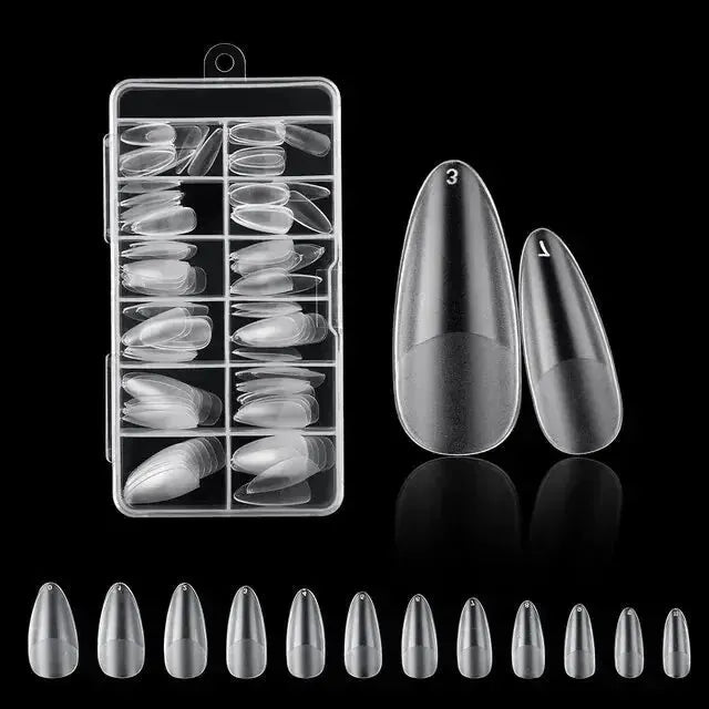 120Pcs Fake Nails American Capsule Gel X Coffin - Glam Global UK