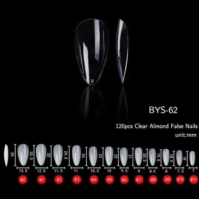 120Pcs Fake Nails American Capsule Gel X Coffin - Glam Global UK