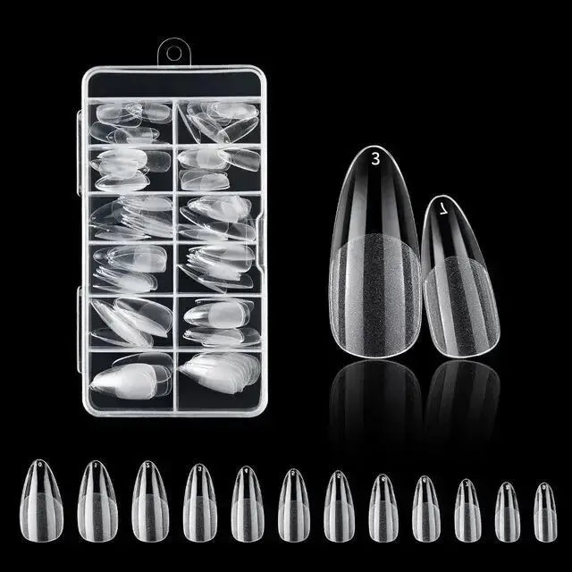 120Pcs Fake Nails American Capsule Gel X Coffin - Glam Global UK