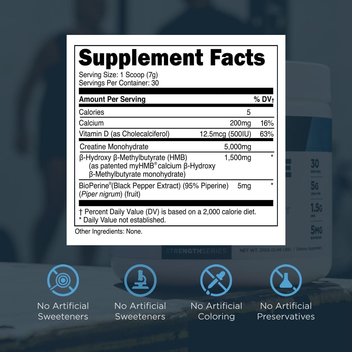 Transparent Labs Creatine HMB Supplement 0.46 lbs 210 g
