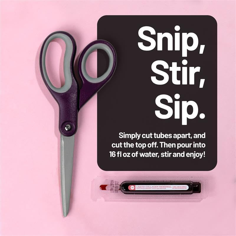 NatureWise Liquid Collagen RENEWAL With Hyaluronic Acid & Biotin (Mixed Berry) - 30 Liquid Tubes, 300ml