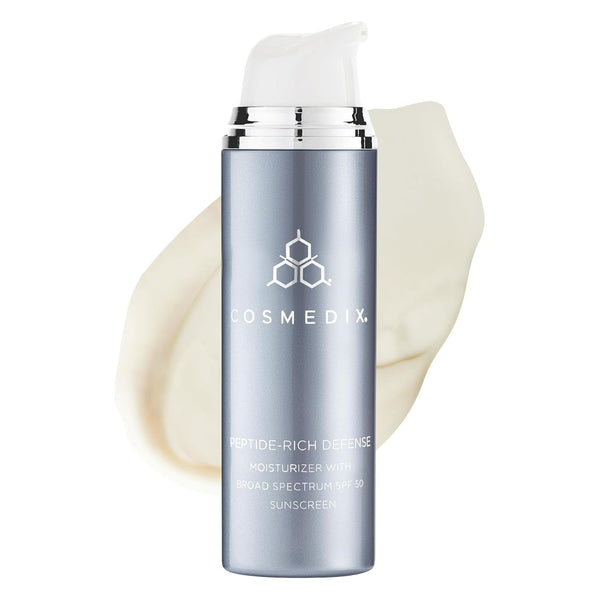 COSMEDIX Peptide-Rich Defense Moisturizer SPF 50 – 50ml | Firming Daily Moisturiser with High UV Protection