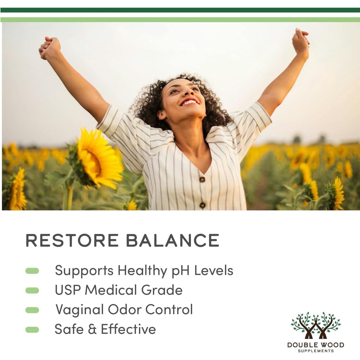 Double Wood Boric Acid Suppositories (600Mg Vaginal Suppository, 60 Count) Supports Vaginal Ph Balance, Odor Control (USP Medical Grade Fine Powder, Easy Dissolve, Third Party Tested) by Double Wood