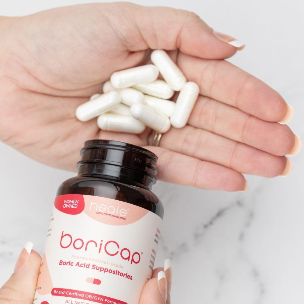 BoriCap Boric Acid Suppositories – 60 Capsules | Vaginal Balance & Odor Control