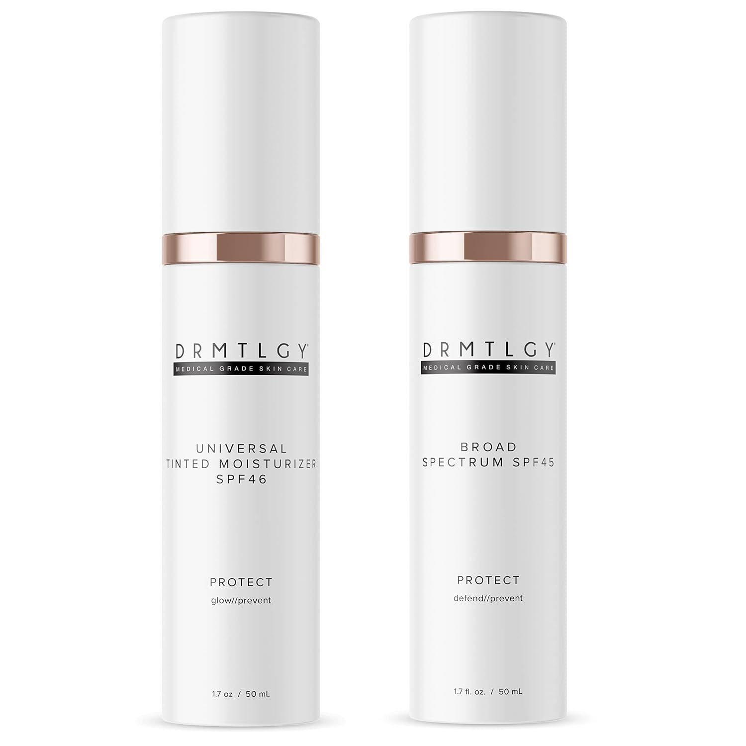 DRMTLGY PROTECT Broad Spectrum SPF 45 – 50ml | Tinted Moisturizer + Sunscreen for Glowing, Protected Skin