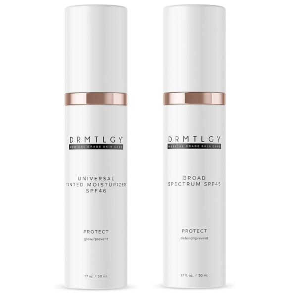 DRMTLGY PROTECT Broad Spectrum SPF 45 – 50ml | Tinted Moisturizer + Sunscreen for Glowing, Protected Skin