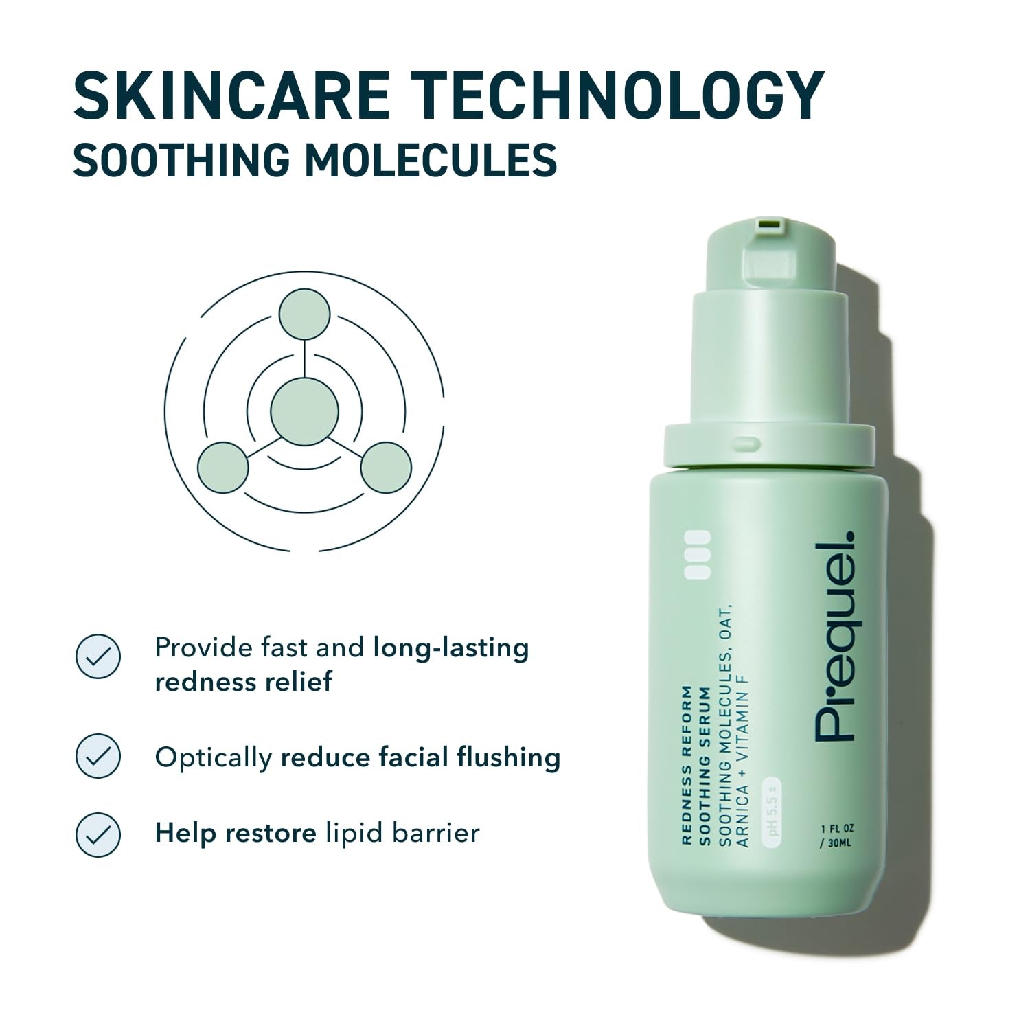 Prequel Redness Reform Soothing Serum – 30ml | Fast-Acting Redness Corrector for Sensitive Skin