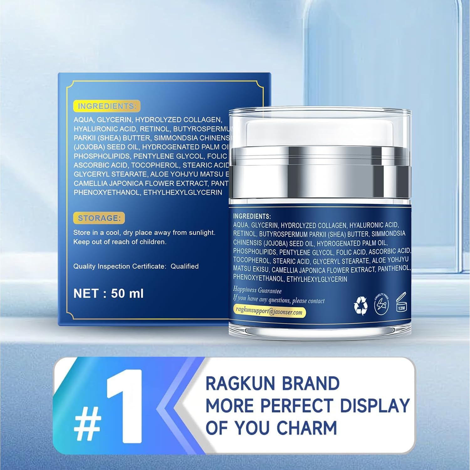 Ragkun Retinol Collagen – 50ml | Anti-Aging, Firming & Hydrating Face Cream