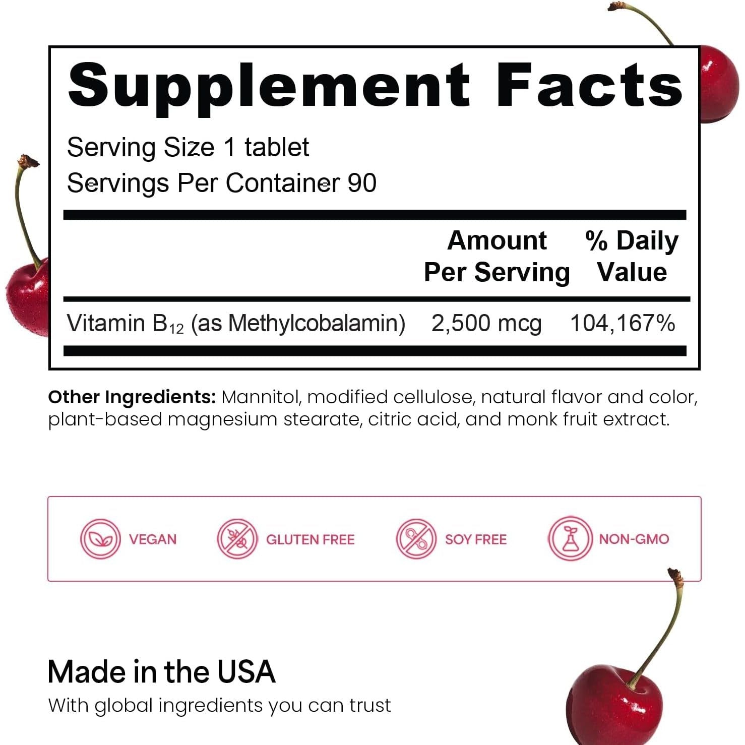 EZ Melts Dissolvable Vitamins B12 – 90 Tablets | Sugar-Free Vegan Methylcobalamin for Energy, Focus & Nerve Health