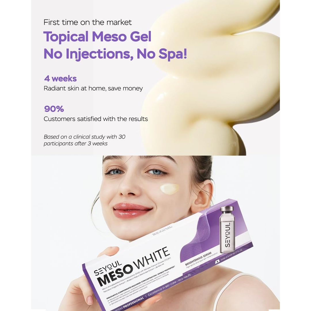 SEYOUL Meso White Brightening Serum – 6 Vials x 5ml | Radiance, Hydration & Skin Resilience