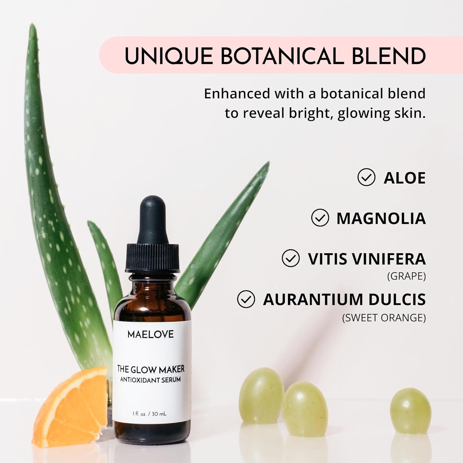 MAELOVE The Glow Maker Antioxidant Serum – 30ml | Brightening Vitamin C for Radiant, Even-Toned Skin