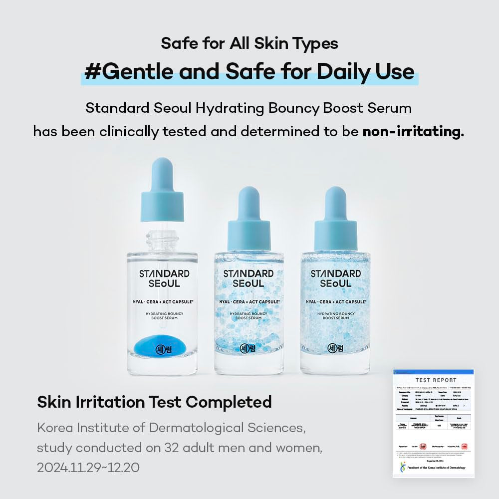 Standard Seoul Hydrating Bouncy Boost Serum – 30ml | Ceramide-Infused Korean Serum for Deep Hydration & Plump Skin