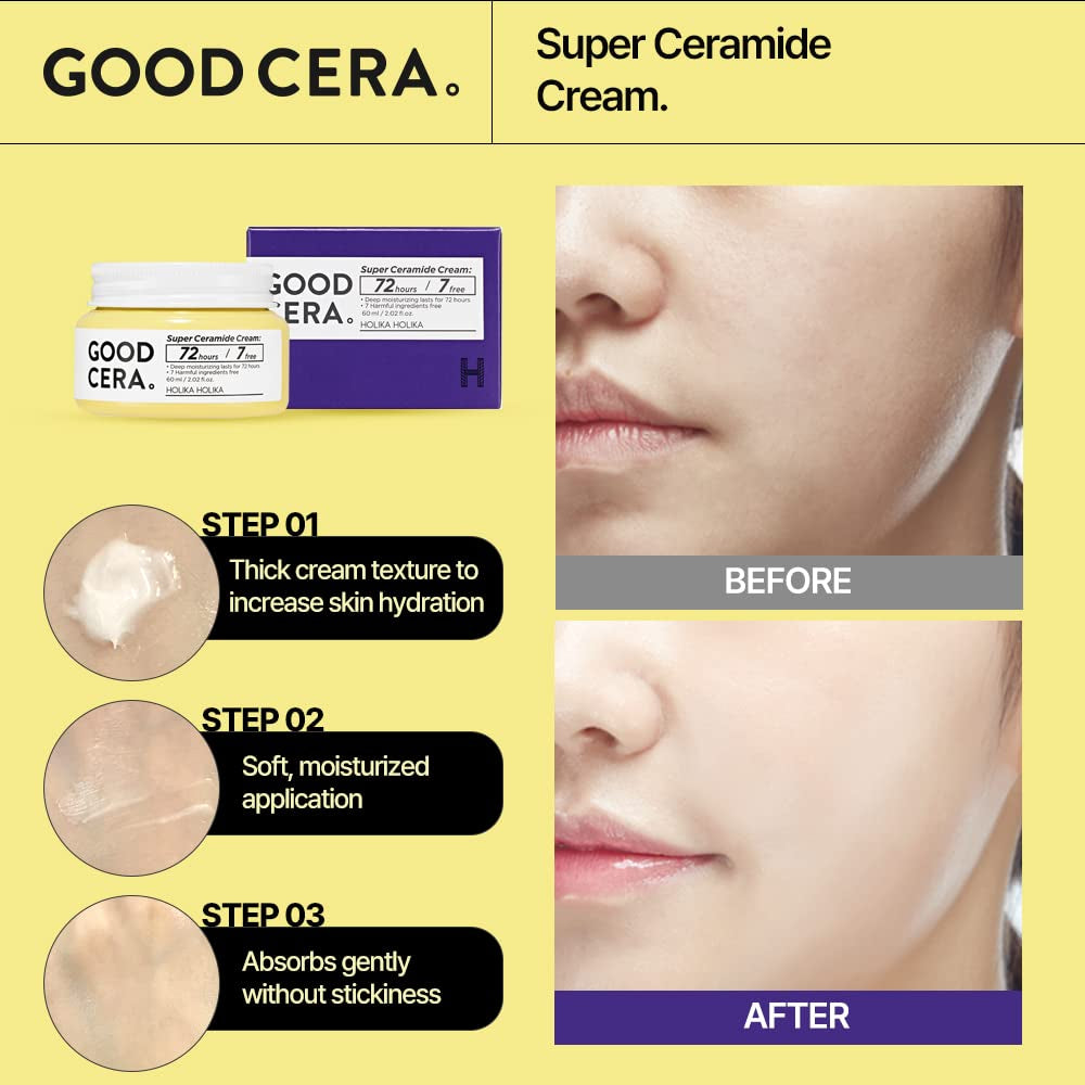 HOLIKA HOLIKA Good Cera Super Ceramide Cream – 60ml | Deep Hydration & Barrier Repair