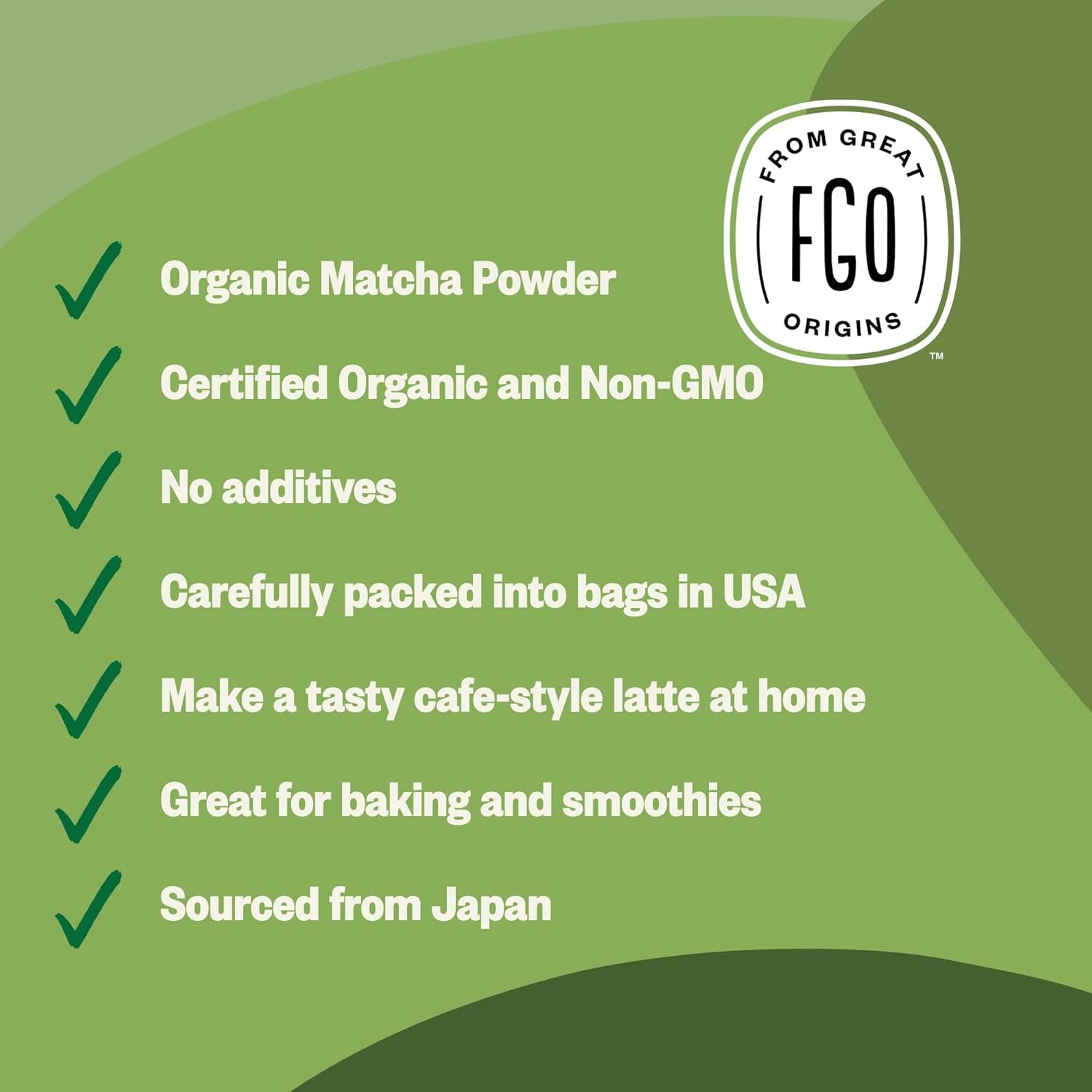 FGO Organic Matcha Green Tea Powder - 113g