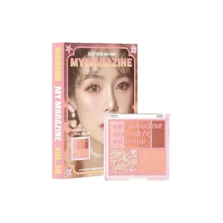 16BRAND My Magazine Shadow Palette 7.5g (10colors) - Glam Global UK