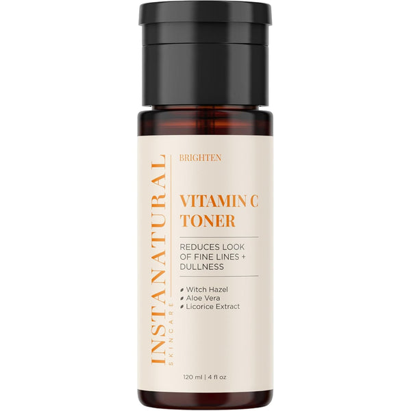 InstaNatural Vitamin C Toner – 120ml | Brightening, Hydrating & Pore-Refining Alcohol-Free Facial Toner