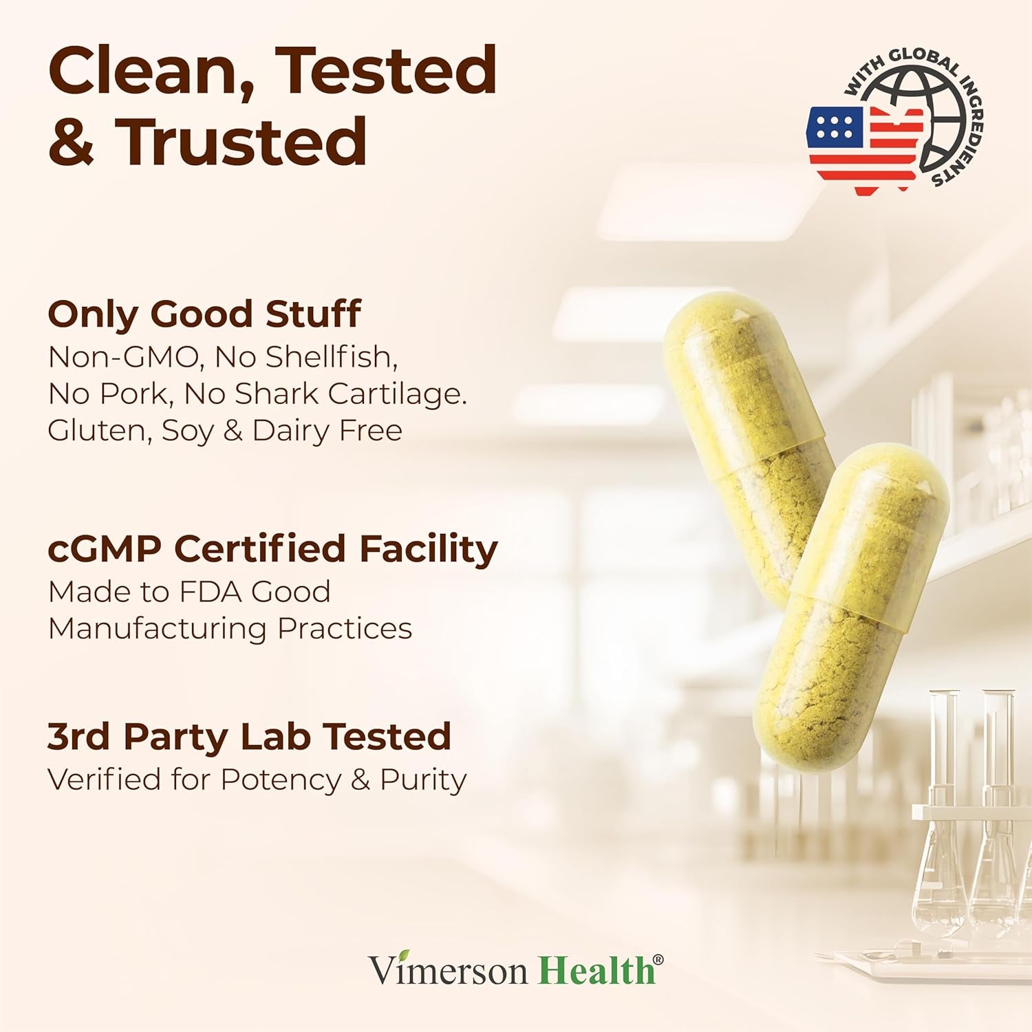 Vimerson Health Glucosamine Chondroitin Turmeric & MSM – 90 Capsules