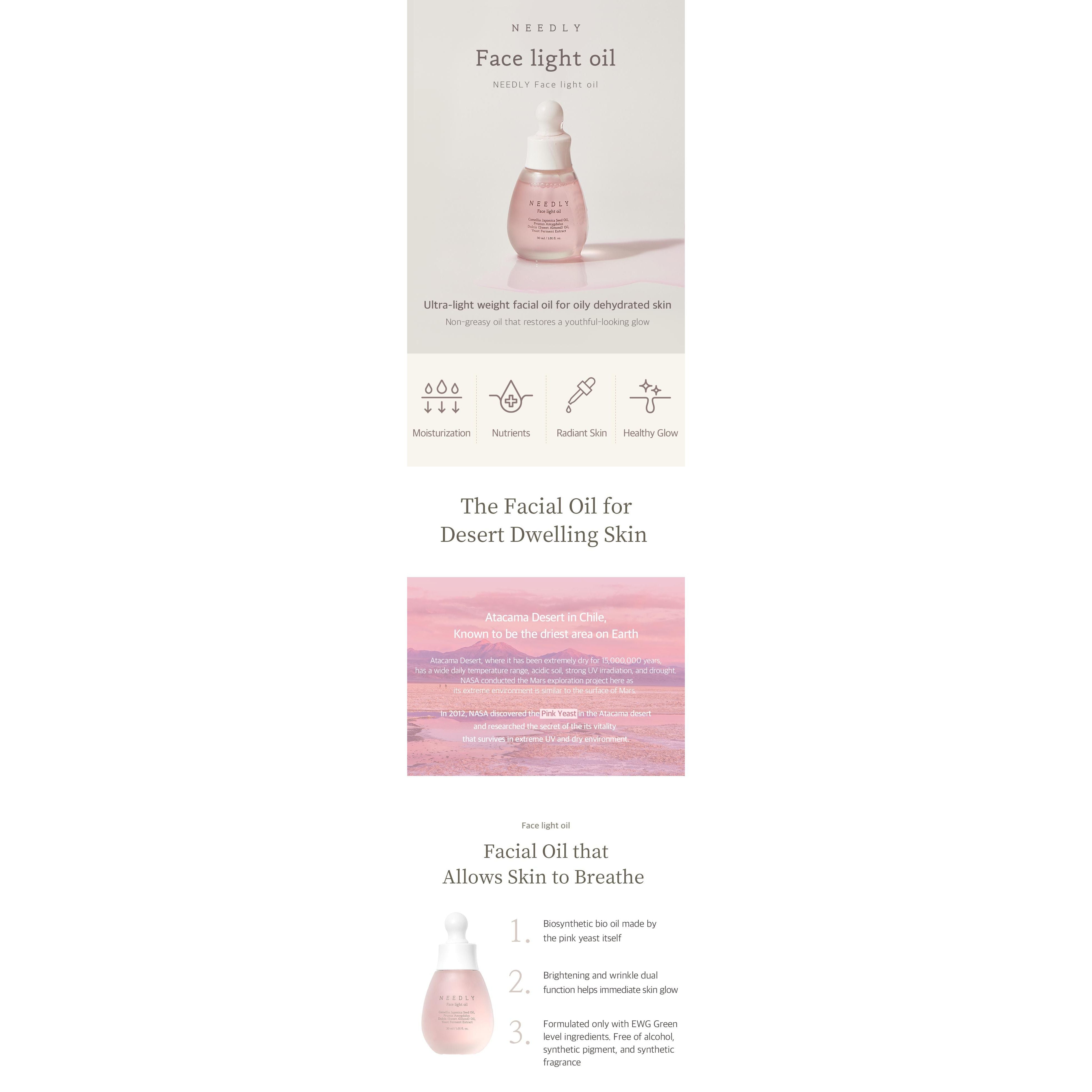 Needly Face Light Oil 30ml – Instant Hydration & Radiance