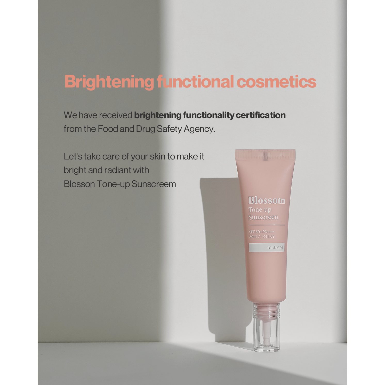 Reblocell Blossom Tone Up Sunscreen 30ml - Tone Up Glow