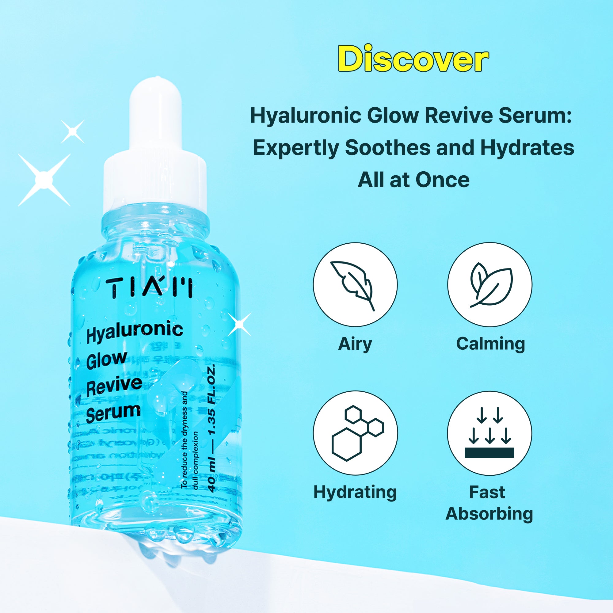 Tiam Hyaluronic Glow Revive Serum 40ml - Hydration And Glow