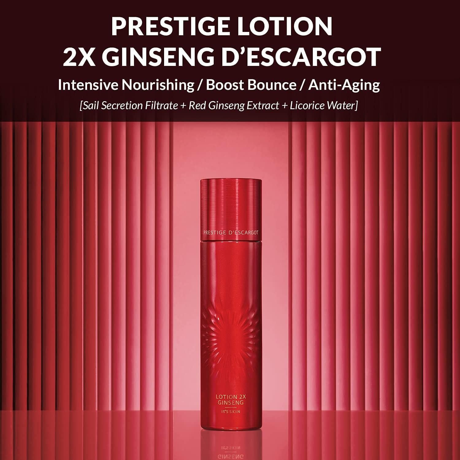 ItsSkin Prestige Lotion 2X Ginseng D'Escargot 140ml – Hydration