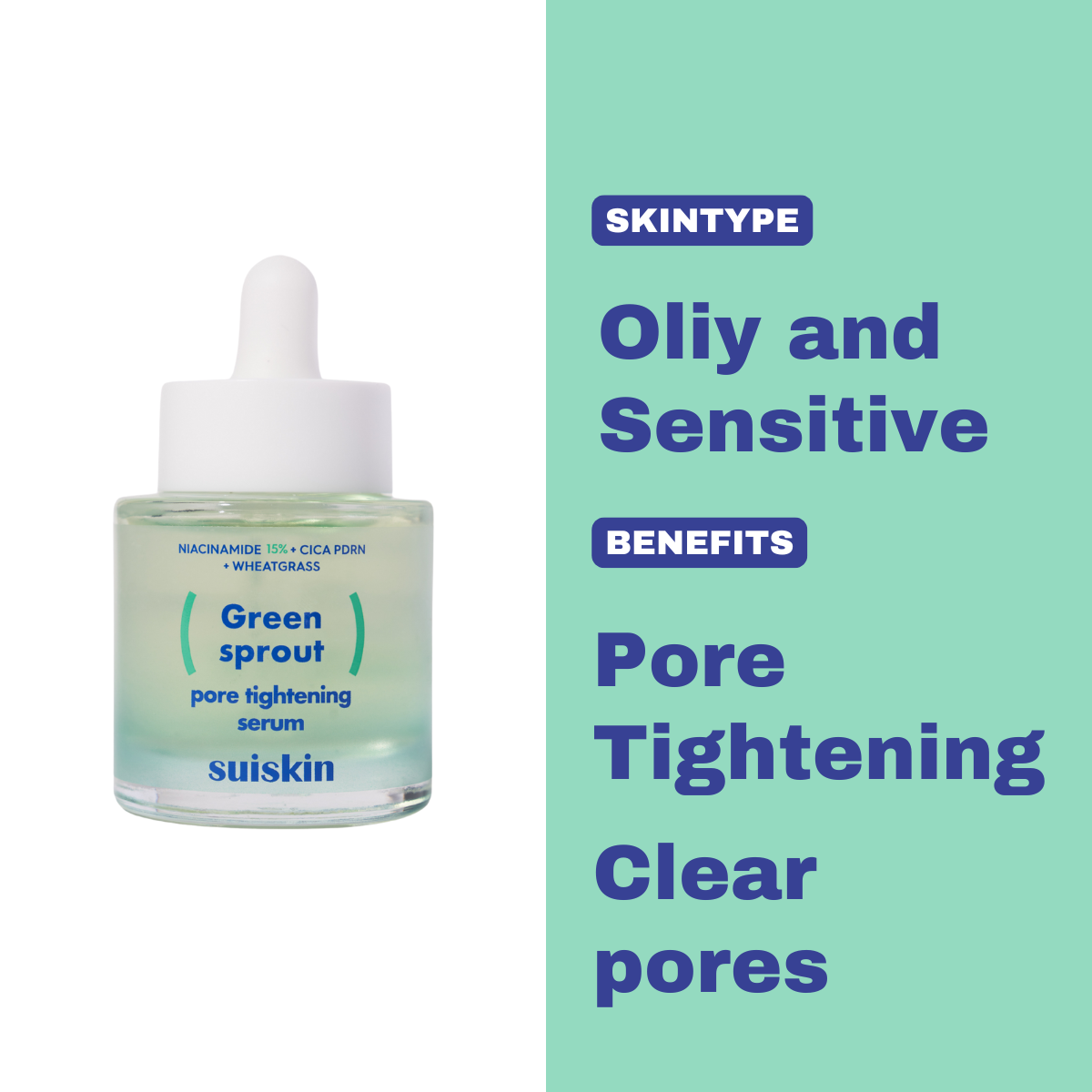 SUISKIN Green Sprout Pore Tightening Serum 67ml – Pore Refinement