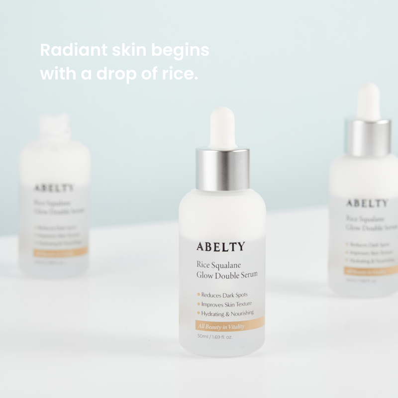 Abelty Rice Squalane Glow Double Serum 50ml – Brightening Glow