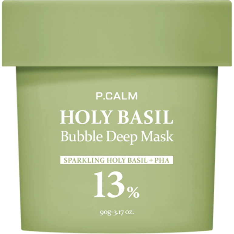 P.CALM Holy Basil Bubble Deep Mask 90g – Deep Cleanse & Radiant Glow
