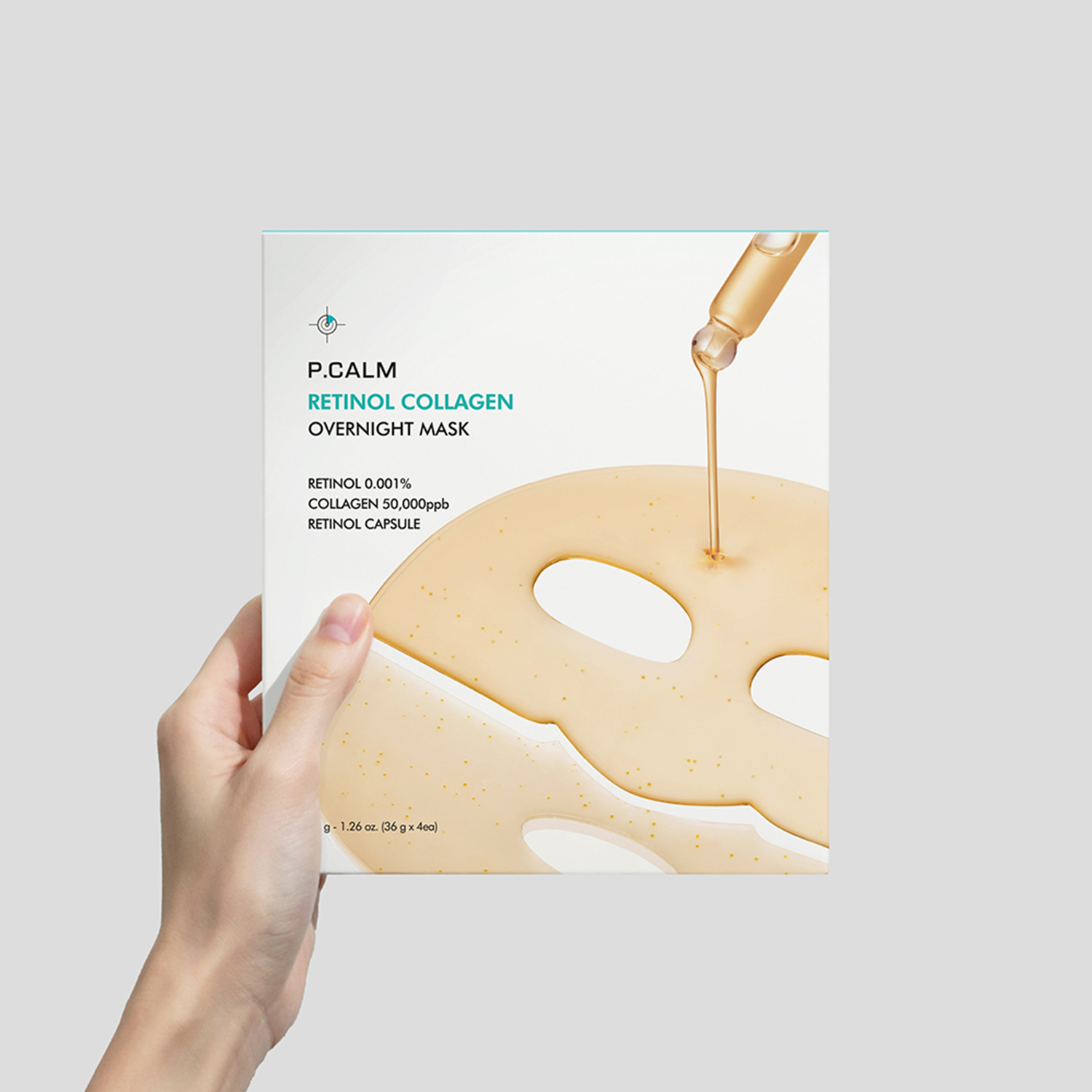 P.CALM Retinol Collagen Mask 4x36g – Pore Refinement Glow