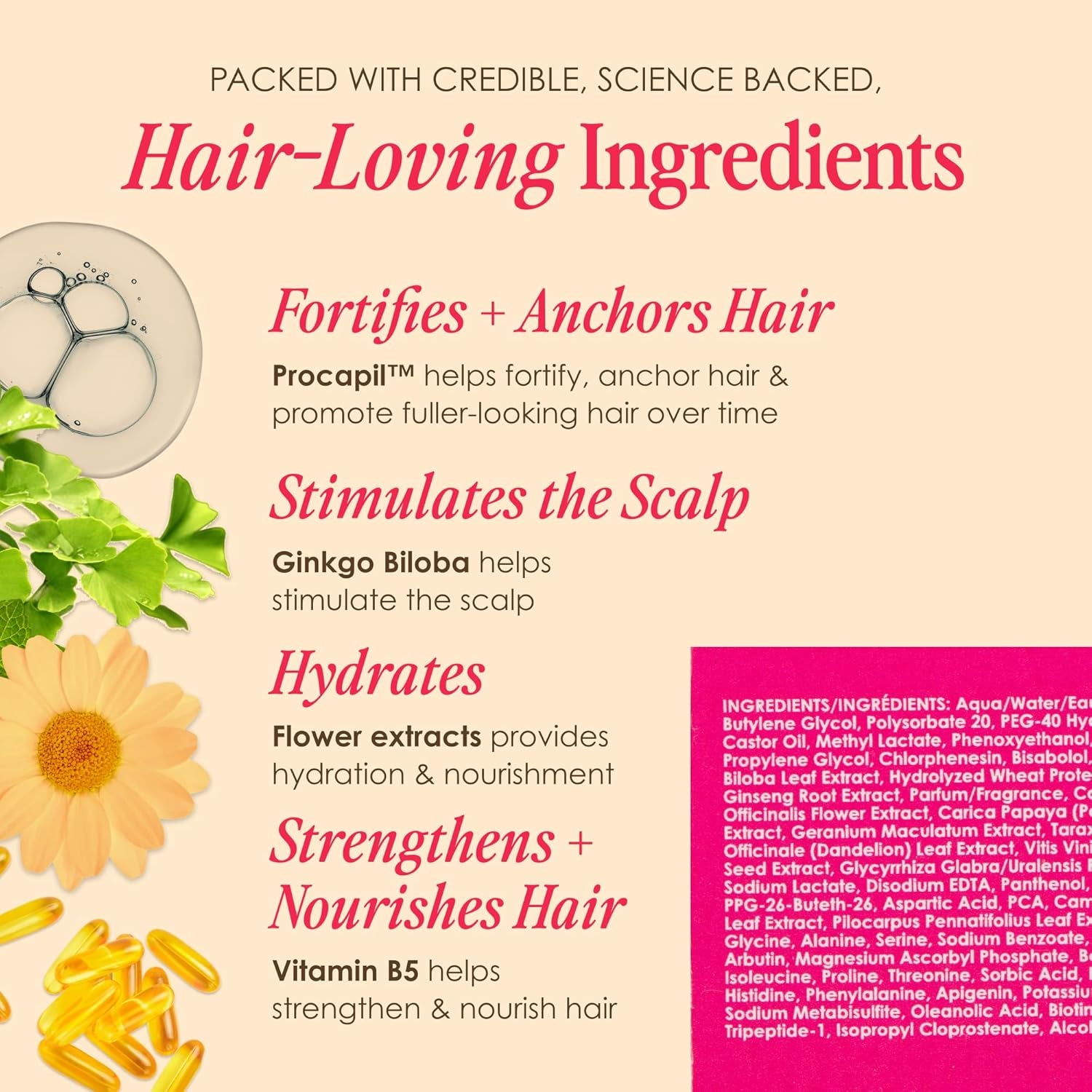 Hair Serum for Men and Women, Promotes Thickness in Thinning Hair, Safe for Color Treated Hair