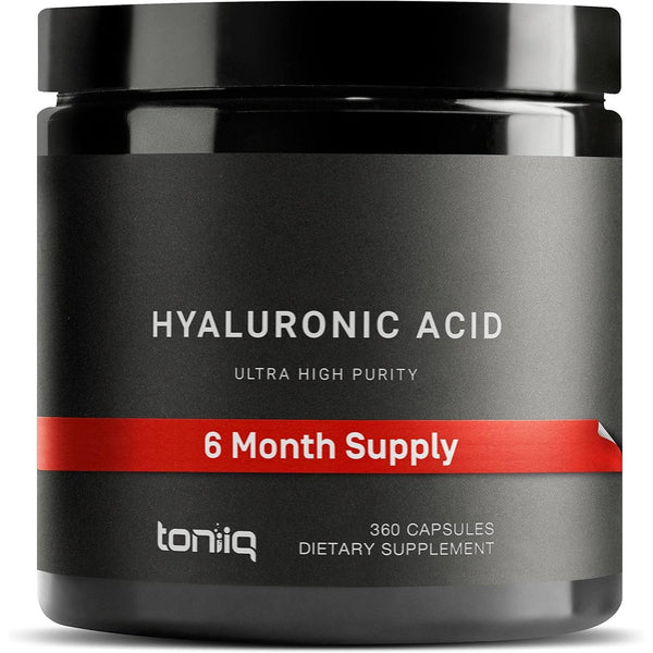 Toniiq Hyaluronic Acid Ultra High Purity – 360 Capsules, 6-Month Supply
