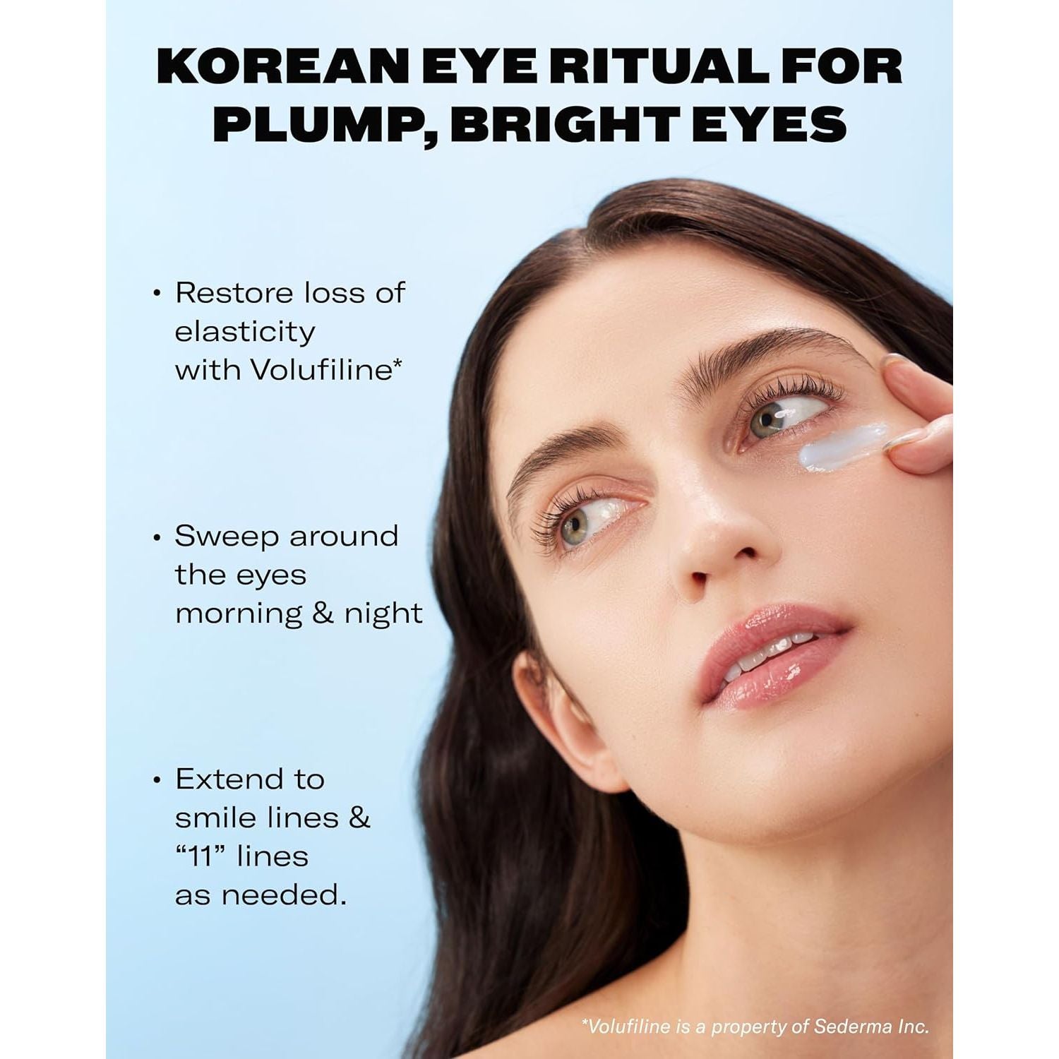 Snail Mucin Eye Cream, Korean Skincare for Dark Circles, Puffy Eyes, Fine Lines & Dehydrated Skin, Firming, Brightening and Plumping Treatment with Volufiline* & Caffeine, 0.51 Oz