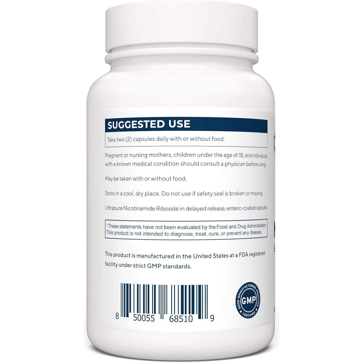 Renue By Science NR 1000 Enteric Capsules – 60 Capsules | 1000mg Nicotinamide Riboside for NAD+ Support & Cellular Vitality