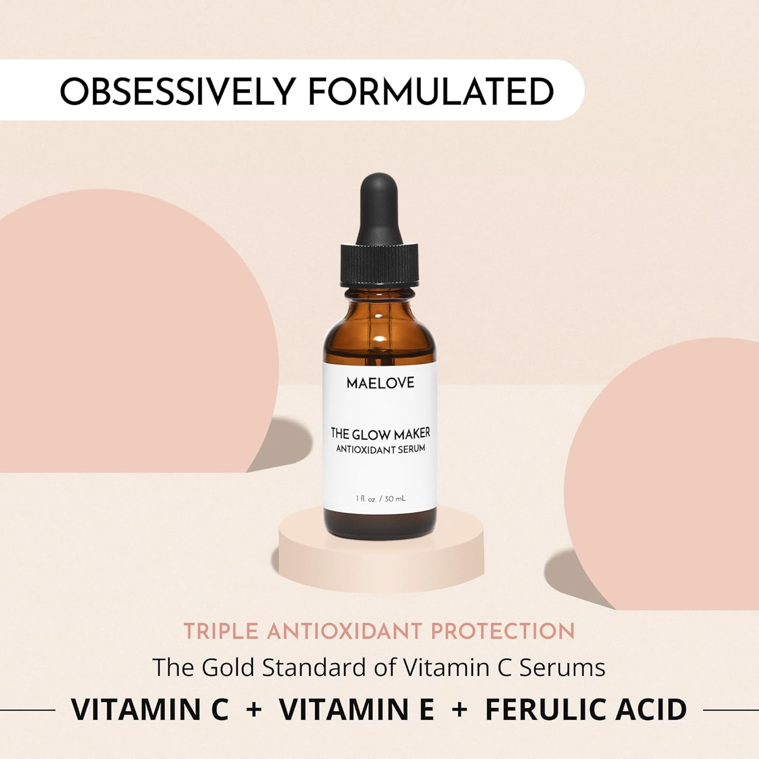 MAELOVE The Glow Maker Antioxidant Serum – 30ml | Brightening Vitamin C for Radiant, Even-Toned Skin