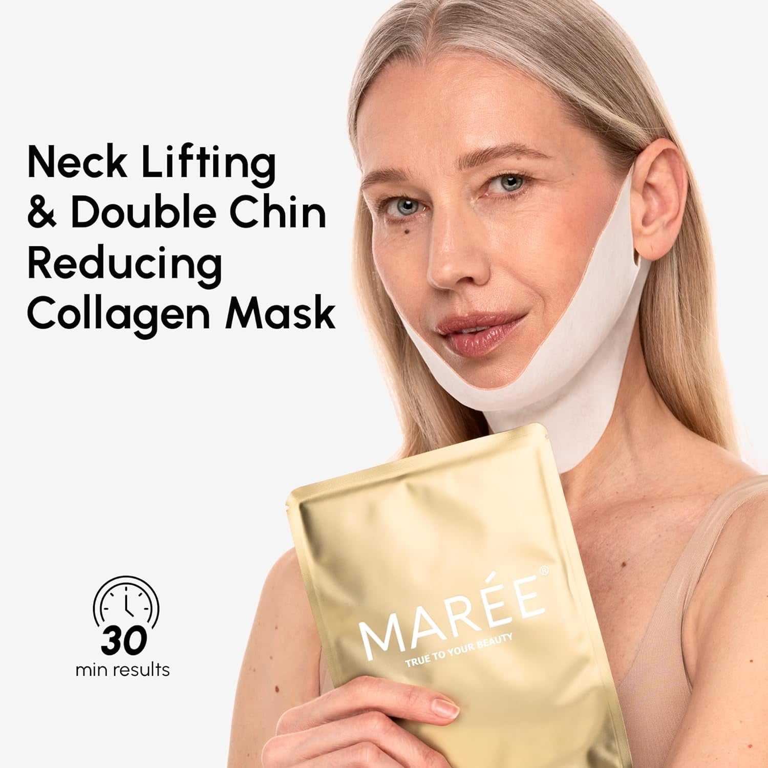 MAREE Chin Lifting Mask with 24K Gold & Collagen - 5 Masks