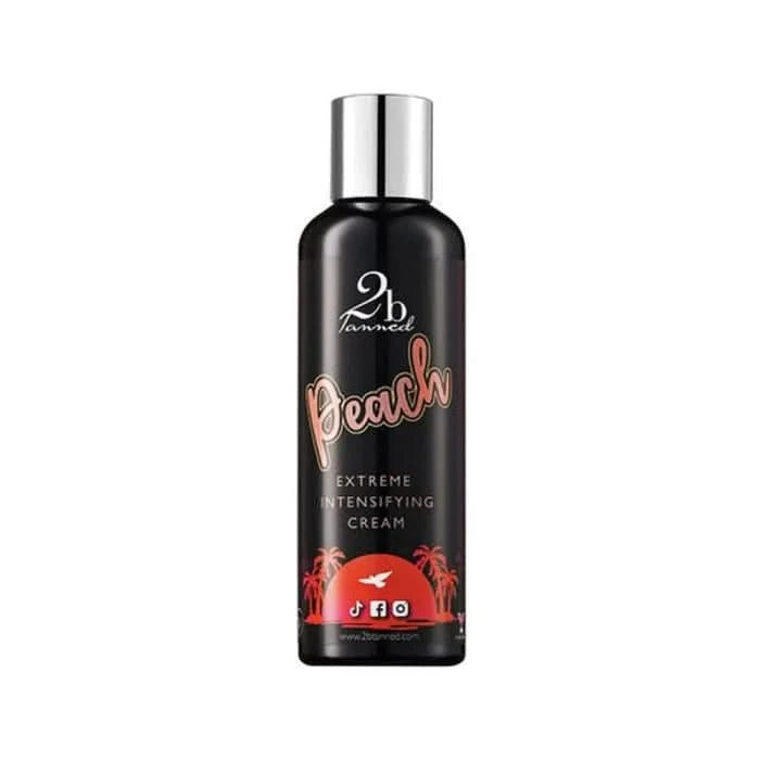 2bTanned Peach Extreme Intensifying Tanning Cream – 200ml | Tan-Boosting Cream with Shea Butter & Peach Scent