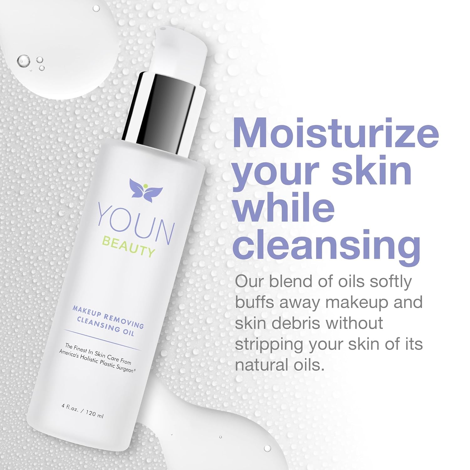 YOUN Beauty MakeUp Removing Cleansing Oil – 120ml | Hydrating & Gentle Double Cleanse