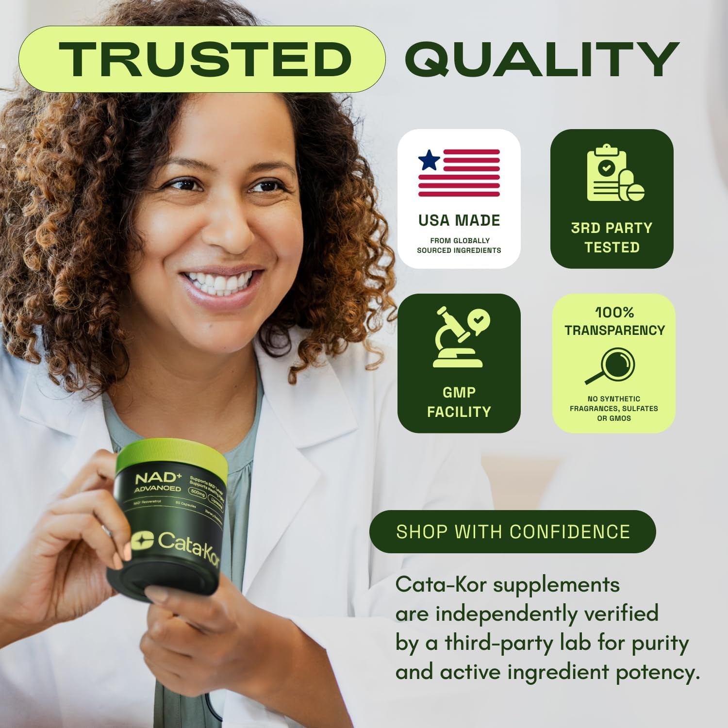 Cata-Kor NAD+ Advanced NMNH Alternative – 60 Capsules | Liposomal NAD+ & Resveratrol for Healthy Aging & Energy