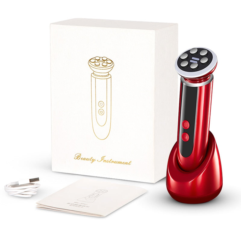 RF Beauty Device Facial Massager - Lift Tighten & Glow